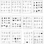  тату-наклейка половина долгосрочный . Jug ata палец на ноге 12 шт. комплект 2 неделя долговечный водонепроницаемый татуировка наклейка inserting . наклейка мужской ( модель A, M)