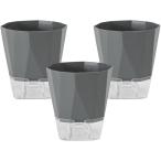  цветочный горшок гидропоника низ . горшок с водой автоматика водоснабжение посадочная машина декоративное растение 12.5x13.5cm 3 шт. комплект ( серый, 4 номер соответствует )