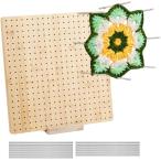 ブロッキングボード かぎ針編み 28x28cm 編み物 ステンレスピン15本 手縫い針5本 セット