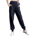  брюки-джоггеры женский джерси фитнес тренировка бег йога брюки спорт ( черный, LL)