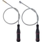  магнит pick up tool большой маленький 2 шт. комплект гибкий модель 360° вращение возможность свободно поворачивает магнит палка мощный винт ( серебряный )