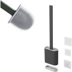  туалет щетка силикон soft резиновый туалет уборка с футляром безграничный обратная сторона соответствует compact чистый ( черный, 36.5x9.8x4.3cm)