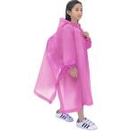  Kids дождь пончо детский EVA материалы ранец соответствует несколько раз использование возможность мужчина девочка модный 130g супер-легкий ( розовый, детский )