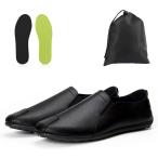 ショッピング携帯スリッパ 携帯スリッパ メンズ 折りたたみ 持ち運び ルームシューズ 室内履き 男性 収納袋付き 旅行 お受験(ブラック,  25.0 cm)