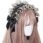 morytrade готический головной убор кружевная лента имеется украшение для волос bita- серия Лолита способ чёрный темно-синий Halloween ( черный гонки )