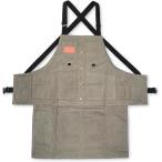 作業エプロン アウトドア 作業着 耐熱 フリーサイズ ユニセックス DIY 前掛け キャンプ 調理 ガーデニング BBQ(カーキ)