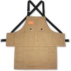 ショッピングスマートガーデニング 作業エプロン アウトドア 作業着 耐熱 フリーサイズ ユニセックス DIY 前掛け キャンプ 調理 ガーデニング BBQ(ブラウン)