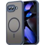 Google Pixel 9a кейс MagSafe соответствует магнит установка ударопрочный отпечаток пальца предотвращение линзы защита тонкий ( голубой )