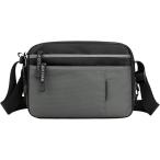 ショルダーバッグ メンズ 撥水 軽量 斜めがけ 多収納 ボディバッグ 防水 小さめ ミニバッグ 横型 サコッシュ 多機能 旅行(グレー)