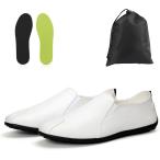 携帯スリッパ メンズ 折りたたみ 持ち運び ルームシューズ 室内履き 男性 収納袋付き 旅行 お受験(ホワイト,  24.5 cm)