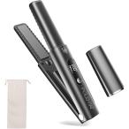 電池着脱式 最新改良型 ヘアアイロン コードレス 機内持ち込み可 USB充電式 コードレスヘアアイロン ミニ 2way MDM (ブラック)