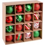  Рождество мяч орнамент 6cm 16 шт. комплект tree для украшение ( красный, белый, зеленый, 6cm)