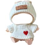 ラブブ専用 服 セーター ニット帽 ぬいぐるみ MDM (ホワイト)