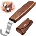  ложка Carving tool деревообработка искривление ... нож правый выгода . для крюк нож резьбовой нож кожаный. с чехлом деревянный руль нержавеющая сталь сталь ( Brown )