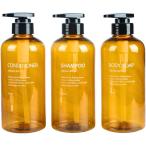  шампунь бутылка заполняющий бутылка диспенсер модный мыло бутылка для заполнения 3 шт. комплект ( orange, 500ml)