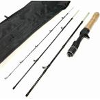 4.6 футов Bait Pack Rod 4 деталь UL стакан волокно Ultra свет искусственная приманка ( черный, 4.6ft Bait 4 деталь UL)