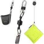  Golf полотенце кожа & короткая клюшка покрытие держатель накладка удобный . комплект магнит тип короткая клюшка покрытие catcher толстый соответствует соревнования ( зеленый )