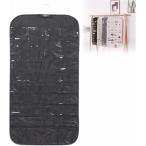  аксессуары для волос место хранения настенный карман орнамент серьги ( черный, ширина 43cmx длина 85cm( двусторонний 80 карман одна сторона 40 карман ))