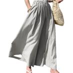  гаучо брюки юбка-брюки Wide Long симпатичный 7 минут длина талия резина свободно casual ходить на работу ( серый, Free Size)
