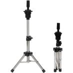 ショッピングヘアスタイリングツール ウィッグスタンド マネキンヘッド スタンドクランプ 美容師(シルバー)