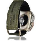 atelierCODEL アップルウォッチ バンド ナイロン ベルト 防水 日本製 (カーキ,  38mm/40mm/41mm/42mm)