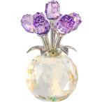  crystal цветок rose украшение стекло цветок прозрачный брак память день роза подарок искусственный цветок ( лиловый, one размер )