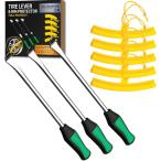 ショッピングバイク・自転車用品 タイヤレバー リムプロテクター セット 自動車 バイク 自転車 タイヤ交換 工具 キズ防止 ホイール保護 グリップ 修理 (8点SET)