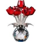  crystal цветок rose украшение стекло цветок прозрачный брак память день роза подарок искусственный цветок ( красный, one размер )
