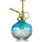  стекло опрыскиватель Vintage способ лейка 240ml первоклассный Mist распылитель модный заполняющий бутылка интерьер растения садоводство ( голубой )