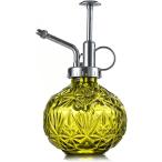  стекло опрыскиватель Vintage способ лейка 240ml первоклассный Mist распылитель модный заполняющий бутылка ( серебряный форсунка, желтый )