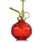  стекло опрыскиватель Vintage способ лейка 240ml первоклассный Mist распылитель модный заполняющий бутылка интерьер растения садоводство ( красный )