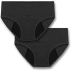 ショッピングサニタリーショーツ サニタリーショーツ 吸水 生理用 綿 2枚セット 防水 レディース 下着 インナー 防水パンツ 全3カラー(ブラック,  S)