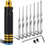 スジボリ タガネセット プラモデル用 精密彫刻工具 筋彫り (シルバー)