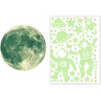 . свет наклейка комплект звезда месяц космонавт 2 шт. комплект ( зеленый )