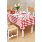 テーブルクロス チェック柄 長方形 ポリエステル 洗えるテーブルクロス 業務用 パーティー (赤チェック,  120cmx180cm)