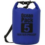  водонепроницаемый сумка сухой мешок большая вместимость плечо с ремешком сумка для персонала уличный морской спорт дайвинг ( темно-синий, 5L)