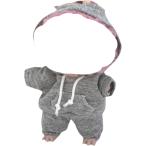 ショッピングラブプラス ラブブ専用 服 パーカー パンツ ぬいぐるみ Labubu (ライトグレー)