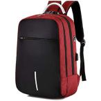 リュック ダイヤルロック 手持ち 取っ手付き 薄さ14cm USB 2way 防水 タブレット 使いやすい (レッド,  小)