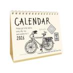 2026 カレンダー 卓上 RYU-RYU イラスト卓上カレンダー CT-2601 （R-09） 日曜始まり リュリュ 令和8年 ワビーサヴィー