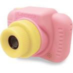 フラッシュタレント キッズカメラ 充電式 トイ フレーム付 ゲーム デジカメ プレゼント 800万画素 本体メモリ30枚 ピンク KY1025