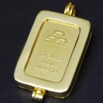 【新品】日本マテリアル 純金 インゴット 10g ペンダントトップ 24金 ゴールドバー 金メッキ枠 ingot(52348)