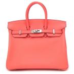 エルメス HERMES ハンドバッグ バーキン25 SV金具 B刻印 ローズテキサス スイフト(67742)