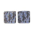 C* Dior Christian Dior Toro ta- серьги Logo голубой [ б/у ](69319)
