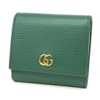 ショッピンググッチ グッチ GUCCI 三つ折り財布 ダブルG ミディアム ウォレット グリーン レザー 【中古】(69904)