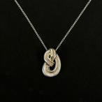 ティファニー TIFFANY&amp;Co. ペンダントネックレス ツイストノット /シルバー、ゴールド/SV925、750【中古】(70166)