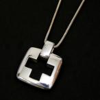 ティファニー TIFFANY&amp;Co. ペンダントネックレス ピアストクロス オープンクロス スクエア /シルバー/SV925【中古】(70168)