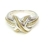 ティファニー TIFFANY&amp;Co. 指輪 シグネチャー リング ＃12 /シルバー、ゴールド/SV925、750【中古】(70198)