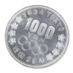  Showa 39 год Tokyo Olympic 1000 иен серебряная монета TOKYO товар среднего качества память деньги памятная монета памятная серебряная монета 1964 год [ б/у ](70466)