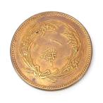 .1 sen синий медная монета Meiji 34 год 1901 год [ б/у ](70794)