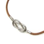  Hermes HERMESatame короткое колье браслет чай [ б/у ](70841)